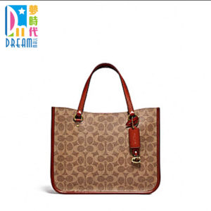 [Coach] 緹花LOGO防刮/紋雙層置物磁釦手提/斜背二用包- [Tote Bag-Dream]